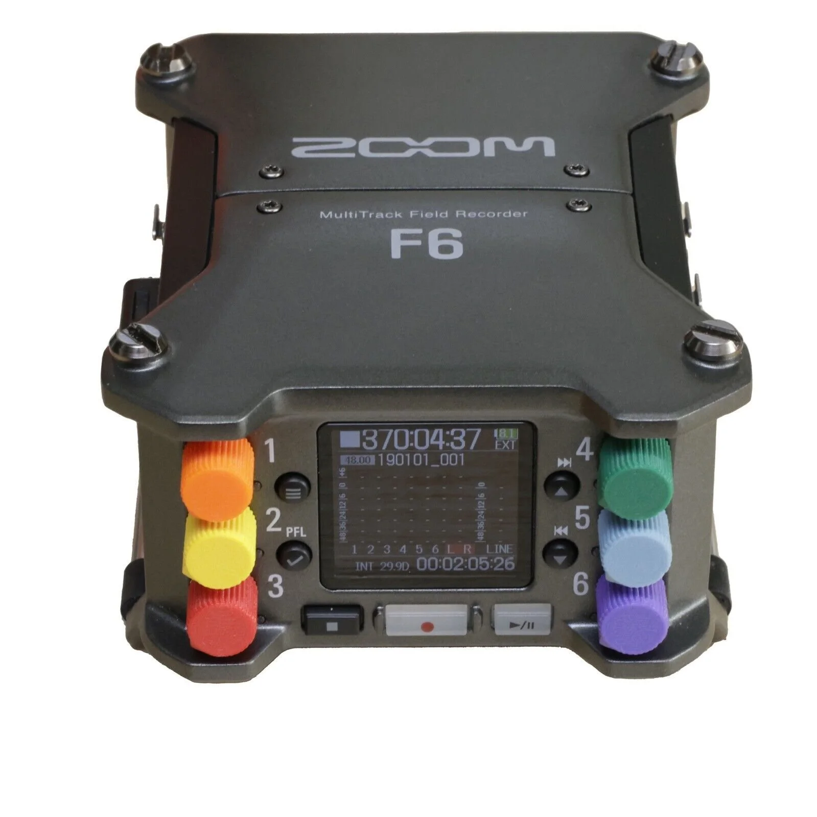 Multi-Color Knobs for Zoom F6 Field Recorder — Bioluminous